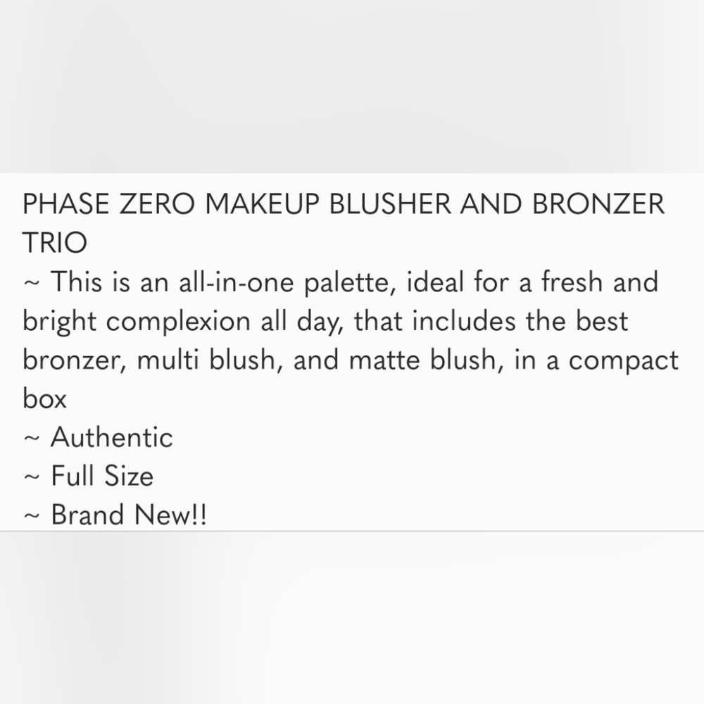 🆕️Phase Zero Blush Bronzer Trio - Picture 6 of 6